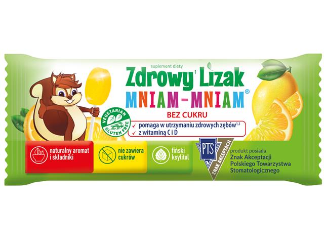 Zdrowy Lizak Mniam-Mniam o smaku cytrynowym interakcje ulotka lizaki  6 g