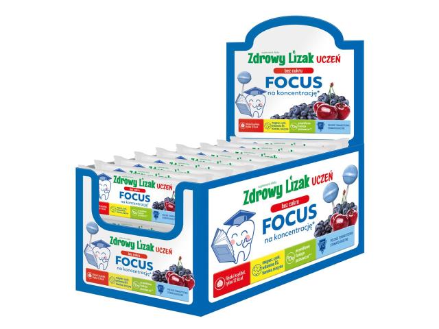 Zdrowy Lizak Uczeń Bez Cukru Focus interakcje ulotka lizaki  40 szt. (display)