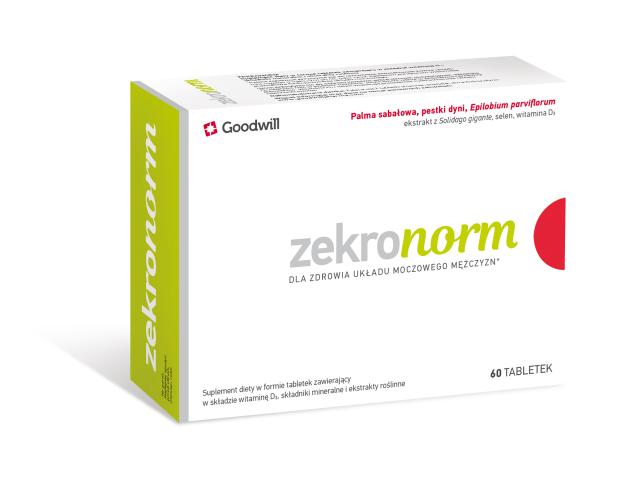 Zekronorm interakcje ulotka tabletki - 60 tabl.