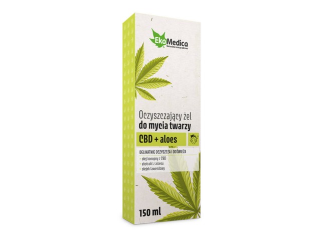 Żel do mycia twarzy oczyszczający CBD + aloes interakcje ulotka żel  150 ml