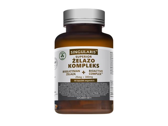 Żelazo Kompleks + Bioactive Complex Singularis Superior interakcje ulotka kapsułki z roślinnej celulozy  90 kaps.