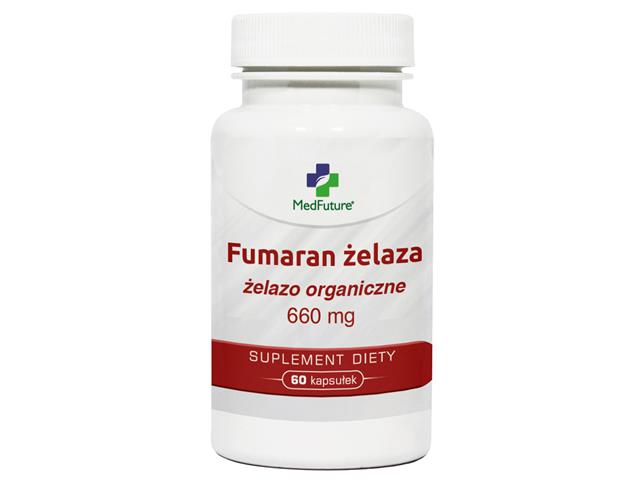 Żelazo Organiczne Fumaran żelaza 660mg interakcje ulotka kapsułki - 60 kaps.