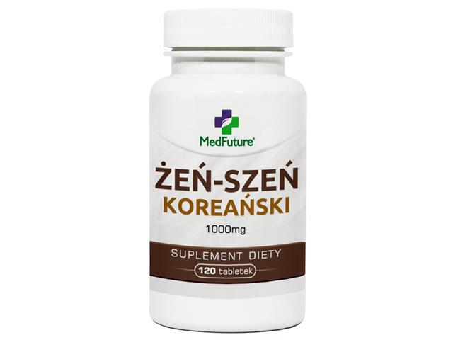 Żeń-szeń koreański 1000mg interakcje ulotka tabletki  120 tabl.