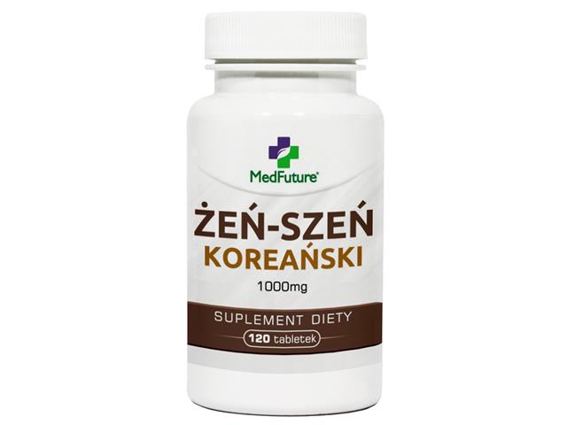 Żeń-szeń koreański 1000mg interakcje ulotka   120 tabl.