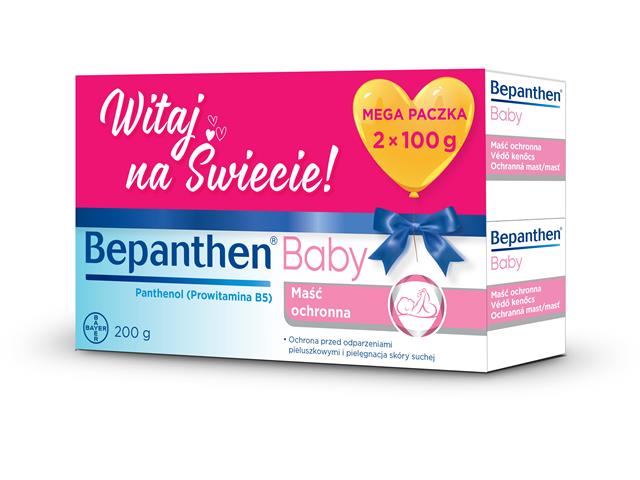 Zestaw Bepanthen Baby maść interakcje ulotka zestaw  100 g + 100 g