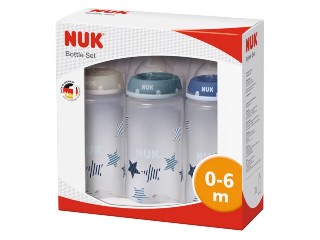 Zestaw butelek NUK FIRST CHOICE+ niebieski 225.121 interakcje ulotka  - 3 szt.