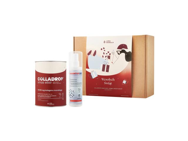 Zestaw świąteczny Colladrop Xmas Elixir + Srebro Argentum200 interakcje ulotka zestaw - 333 g + 150 ml