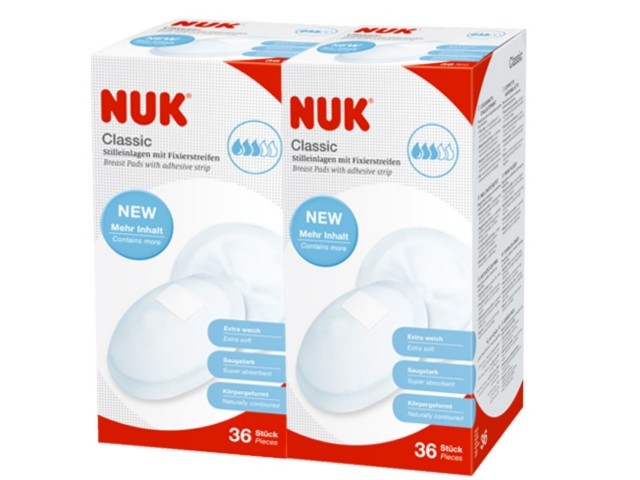 Zestaw wkładek laktacyjnych NUK Classic drugie opakowanie GRATIS interakcje ulotka zestaw - 36 szt. + 36 szt.