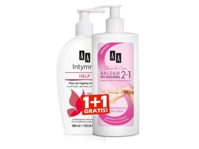 Zgrzew. Płyn do hig.intym HELP + Bals. do gol. SHAVE Sk.wraż.gratis interakcje ulotka zestaw - 1 zest.