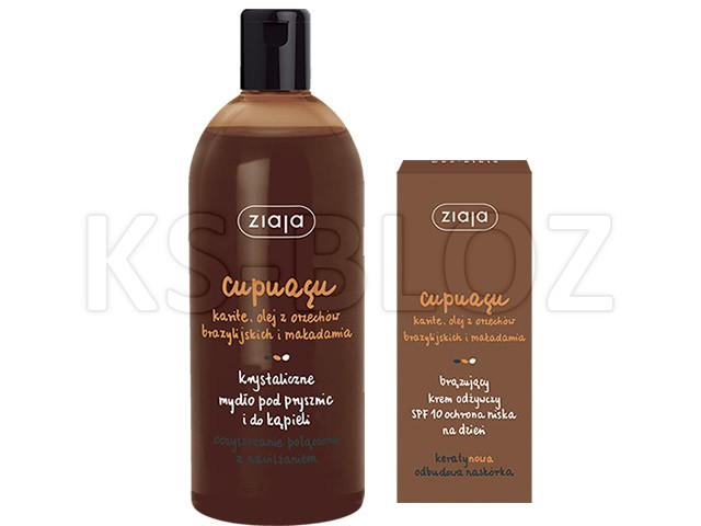 Ziaja Cupuacu Zestaw Mydło krystaliczne pod prysznic + Krem brązujący interakcje ulotka zestaw - 500 ml + 50 ml