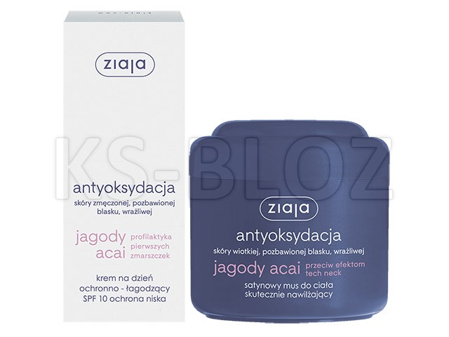 Ziaja Jagody Acai Zestaw Krem na dzień+Mus do ciała interakcje ulotka   50 ml | +200 ml