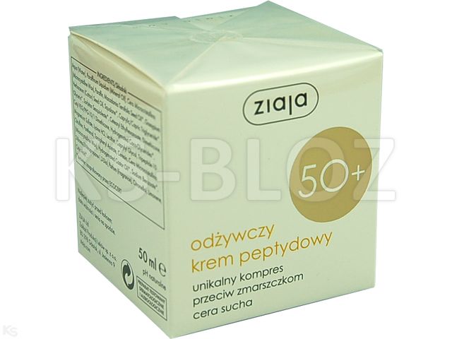 Ziaja Krem przeciwzmarszczkowy odżywczy peptydowy 50+ interakcje ulotka   50 ml