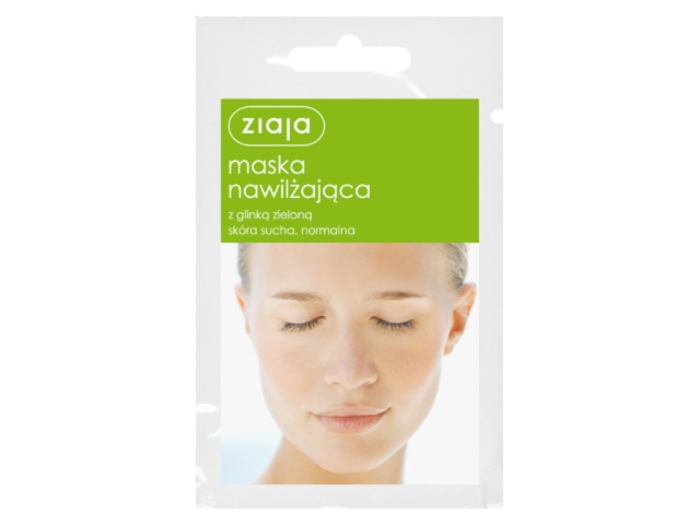 Ziaja Maska nawilżająca skóra sucha, normalna z glinką zieloną interakcje ulotka   7 ml | (sasz. display)
