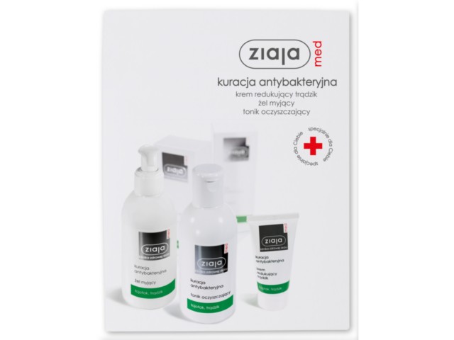 Ziaja Med Antybakteryjna Zest. świąt. Krem reduk. trądzik + żel myjący + tonik oczyszcz. interakcje ulotka   50 ml | + 200 ml + 200 ml