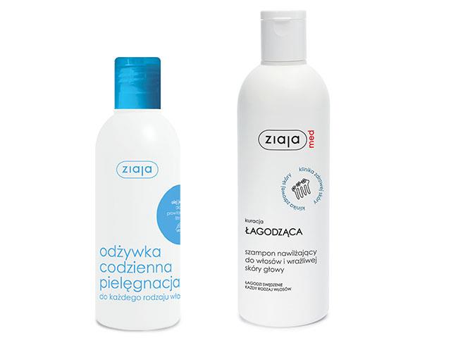 Ziaja Med Kuracja łagodząca Szampon + Odżywka Olej Jojoba, Aloes, Prowit. B5 interakcje ulotka zestaw  300 ml + 200 ml