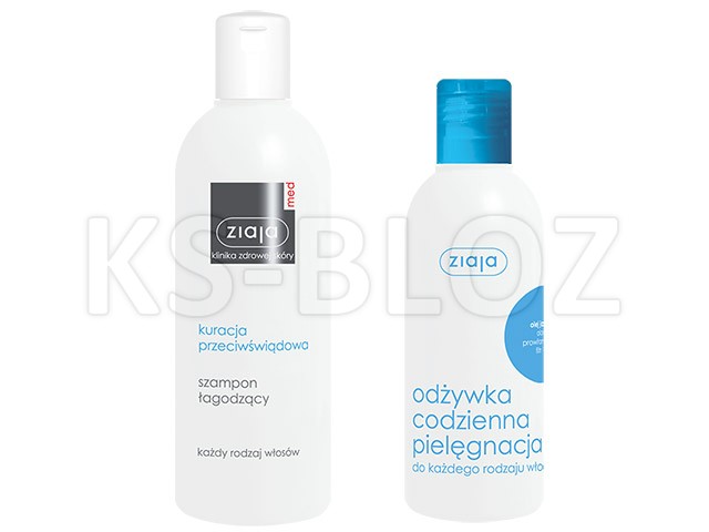 Ziaja Med Kuracja Przeciwświądowa jojoba Szampon + Odżywka interakcje ulotka zestaw  300 ml | +200ml