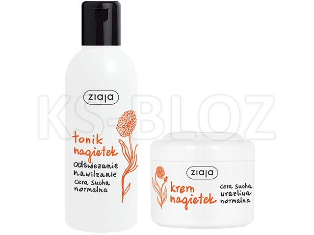 Ziaja Nagietek Zestaw tonik+krem interakcje ulotka   200 ml | +100ml