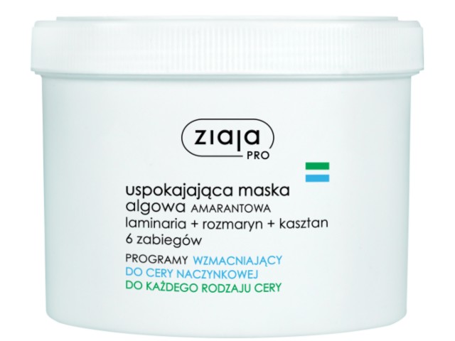 Ziaja Pro Algowa Amarantowa Maska uspokajająca laminaria + rozmaryn + kasztan interakcje ulotka maseczka - 155 g