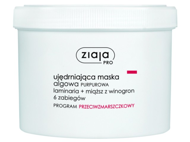 Ziaja Pro Algowa Purpurowa Maska ujędrniająca laminaria + miąższ winogron interakcje ulotka maseczka - 155 g