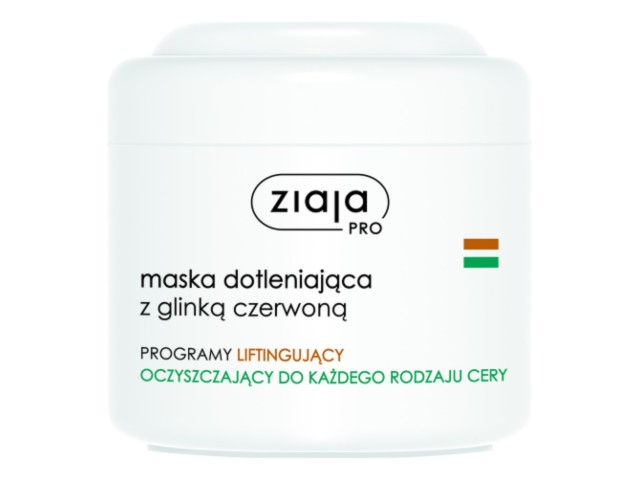 ZIAJA PRO Maska dotlen.z glinką czerwoną interakcje ulotka maseczka - 200 ml