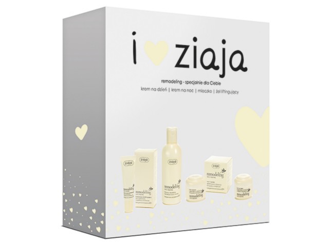 Ziaja Remodeling Zestaw 60+ Krem n/dzień+Krem n/noc+Żel lift.+Mleczko interakcje ulotka zestaw  50 ml | + 50 ml + 30 ml + 200 ml