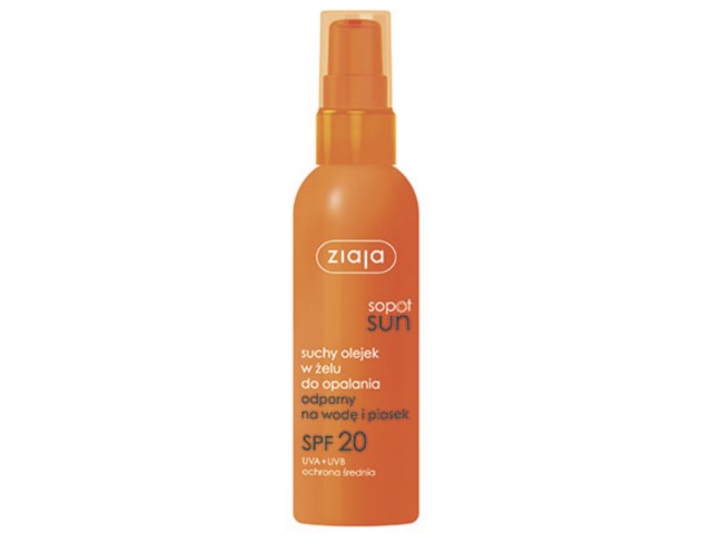 Ziaja Sopot Sun Olejek suchy-żel do opalania SPF 20 UVA/UVB interakcje ulotka   90 ml | but.z atom.