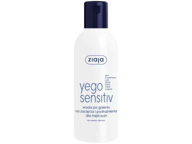 Ziaja Yego Sensitiv Woda na zacięcia po goleniu dla mężczyzn interakcje ulotka   200 ml