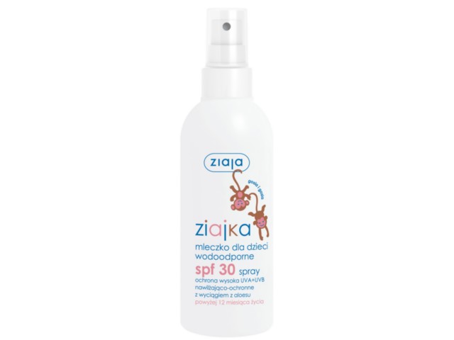 Ziaja Ziajka Mleczko-spray dla dzieci wodoodporne SPF 30 interakcje ulotka   170 ml