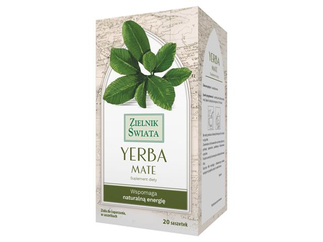 Zielnik Świata Yerba Mate interakcje ulotka zioła do zaparzania - 20 sasz.