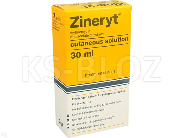 Zineryt interakcje ulotka proszek i rozpuszczalnik do sporządzania roztworu do stosowania na skórę (40mg+12mg)/ml 1 but.pr. po 30 ml + 1 but.rozp.