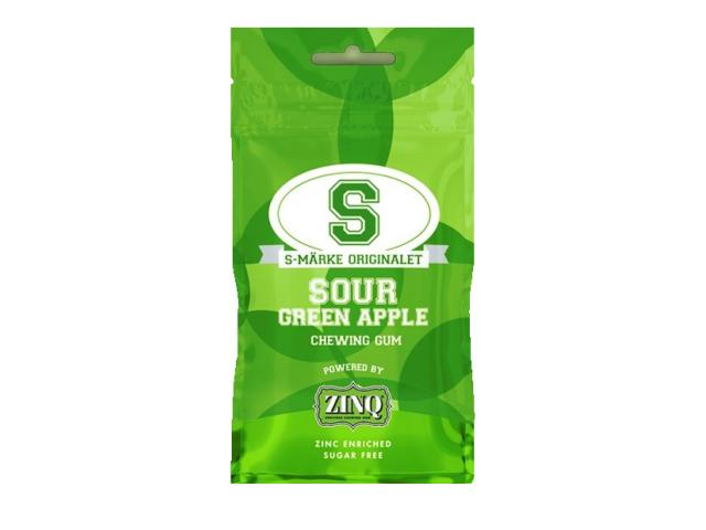 Zinq Sour Green Apple Guma do żucia o smaku kwaśnego jabłka wzbogacona cynkiem interakcje ulotka guma do żucia - 22 szt.