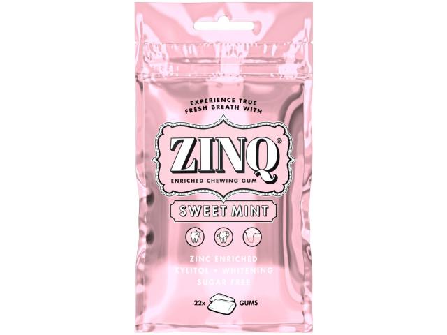 Zinq Sweet Mint Guma do żucia o smaku słodkiej mięty z ksylitolem z dodatkiem cynku interakcje ulotka guma do żucia  22 szt.