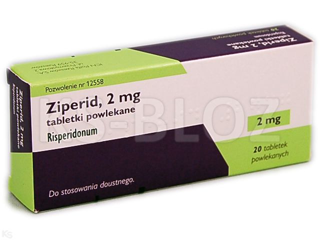 Ziperid interakcje ulotka tabletki powlekane 2 mg 20 tabl. (2 blist. po 10 tabl.)
