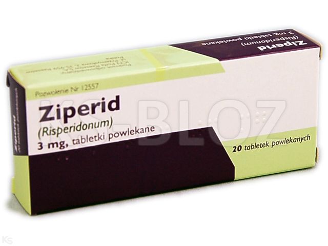 Ziperid interakcje ulotka tabletki powlekane 3 mg 20 tabl. | (2 blist. po 10 tabl.)