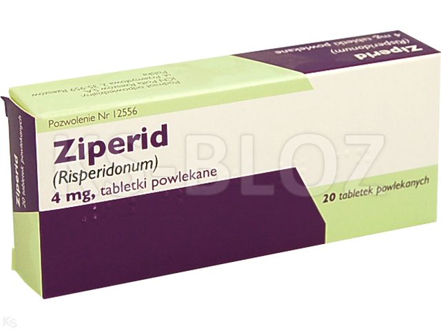 Ziperid interakcje ulotka tabletki powlekane 4 mg 20 tabl. (2 blist. po 10 tabl.)