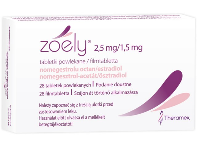 Zoely interakcje ulotka tabletki powlekane 2,5mg+1,5mg 28 tabl.