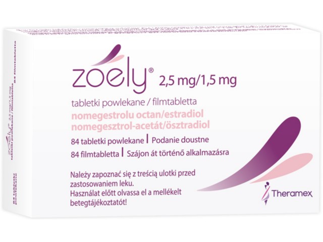 Zoely interakcje ulotka tabletki powlekane 2,5mg+1,5mg 84 tabl.