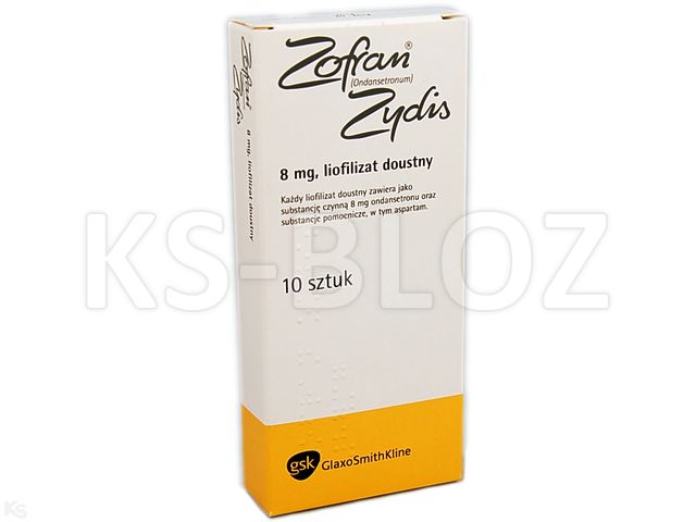 Zofran Zydis interakcje ulotka liofilizat doustny 8 mg 10 szt.