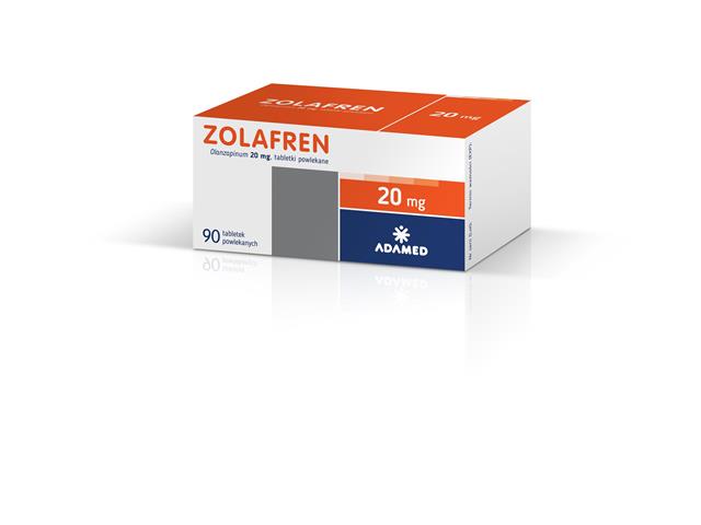 Zolafren interakcje ulotka tabletki powlekane 20 mg 90 tabl.