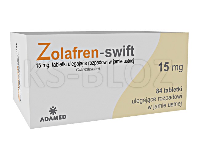 Zolafren Swift interakcje ulotka tabletki ulegające rozpadowi w jamie ustnej 15 mg 84 tabl.