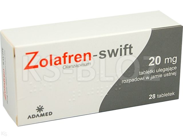 Zolafren Swift interakcje ulotka tabletki ulegające rozpadowi w jamie ustnej 20 mg 28 tabl.