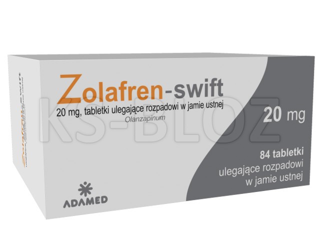 Zolafren Swift interakcje ulotka tabletki ulegające rozpadowi w jamie ustnej 20 mg 84 tabl.