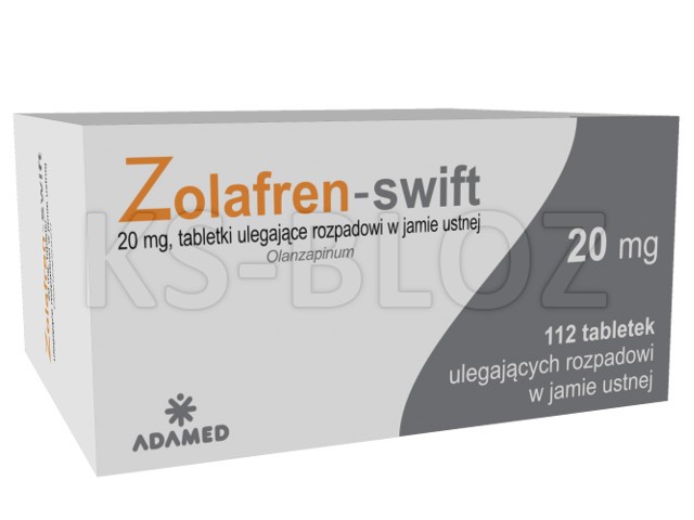 Zolafren Swift interakcje ulotka tabletki ulegające rozpadowi w jamie ustnej 20 mg 112 tabl.