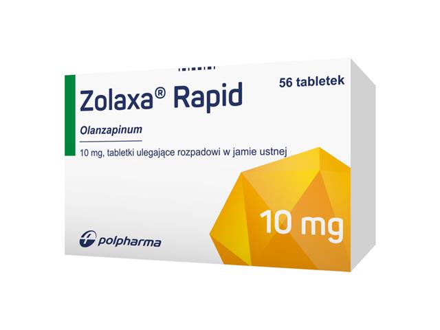 Zolaxa Rapid interakcje ulotka tabletki ulegające rozpadowi w jamie ustnej 10 mg 56 tabl.