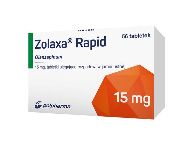 Zolaxa Rapid interakcje ulotka tabletki ulegające rozpadowi w jamie ustnej 15 mg 56 tabl.