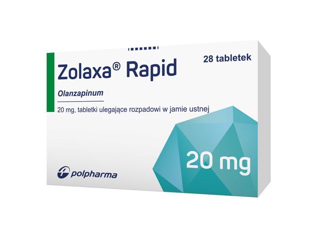Zolaxa Rapid interakcje ulotka tabletki ulegające rozpadowi w jamie ustnej 20 mg 28 tabl.