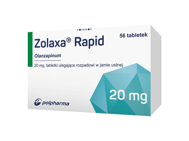 Zolaxa Rapid interakcje ulotka tabletki ulegające rozpadowi w jamie ustnej 20 mg 56 tabl.