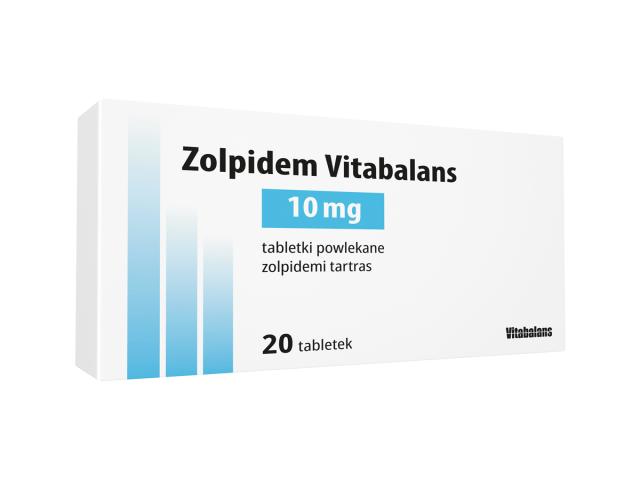 Zolpidem Vitabalans interakcje ulotka tabletki powlekane 10 mg 20 tabl.