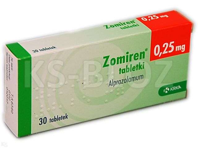 Zomiren interakcje ulotka tabletki 0,25 mg 30 tabl.