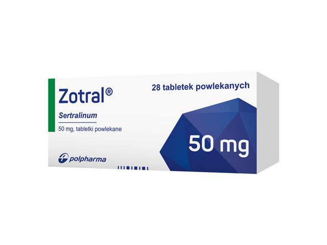 Zotral interakcje ulotka tabletki powlekane 50 mg 28 tabl. | 2 blist.po 14 szt.